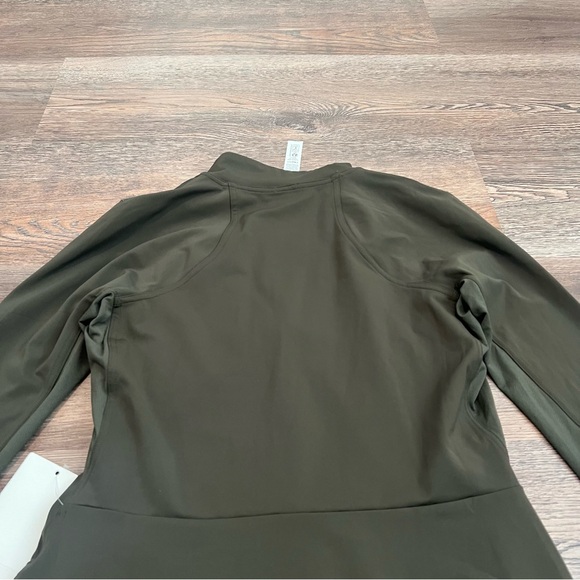 NWT Lululemon Nulux Long Sleeve Tennis Dress Dark Green Size 8 - Picture 9 of 13